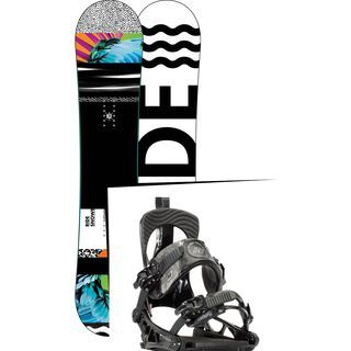 Set: Ride Rapture 2017 + K2 Cinch Tryst 2016, black - Snowboardset