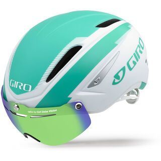 Giro Air Attack Shield, white turqoise - Fahrradhelm