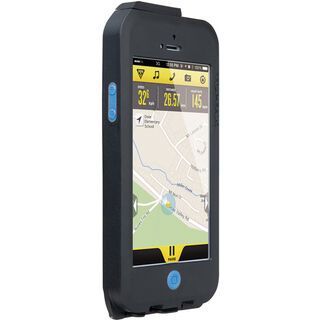 Topeak Weatherproof RideCase iPhone 5 mit Halter, black/blue - Schutzhülle