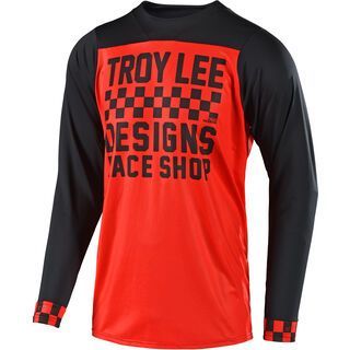 TroyLee Designs Skyline Checker L/S Jersey, red/black - Radtrikot