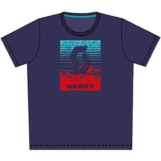 Scott Deep Trail 5 s/sl T-Shirt, blue depths melange - T-Shirt