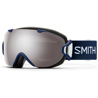 Smith I/OS inkl. Wechselscheibe, navy micro floral/Lens: sun platinum mirror chromapop - Skibrille
