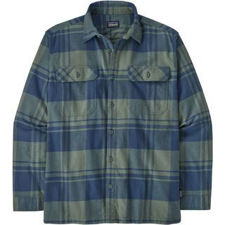 Patagonia Men's Long-Sleeved Organic Cotton Midweight Fjord Flannel Shirt Live Oak hemlock green