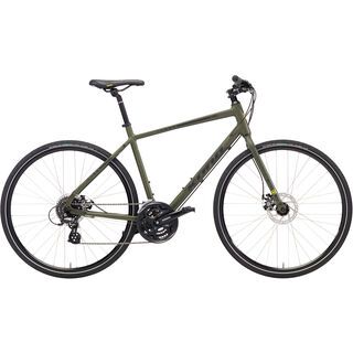 Kona Dew 700C 2018, olive/charcoal/yellow - Fitnessbike