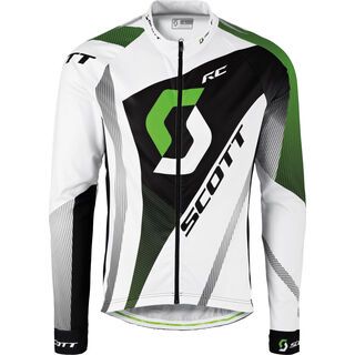 Scott RC Pro l/sl Shirt, white/green - Radtrikot
