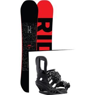 Set: Ride Machete 2017 + Burton Cartel 2017, black - Snowboardset