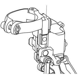 Shimano Umwerfer-Adapter XTR für FD-M9050/9070 (Di2) - Low-Clamp
