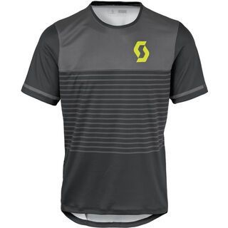 Scott Trail Flow s/sl Shirt, black/yellow - Radtrikot