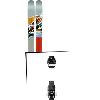 Set: K2 Shreditor 112 2016 + Atomic STH 13 WTR 115 mm, black/gun metal - Skiset