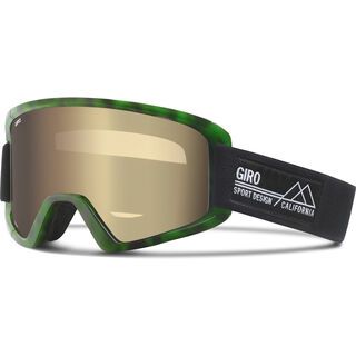 Giro Semi + Spare Lens, green tortoise/amber gold - Skibrille