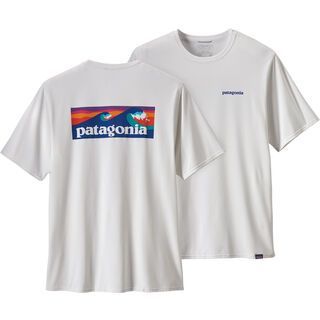 Patagonia Men's Capilene Cool Daily Graphic Shirt Boardshort Logo white