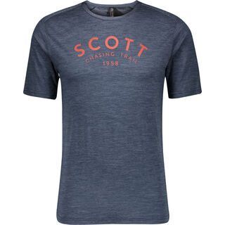 Scott Trail Flow Merino S/SL Men's Shirt midnight blue