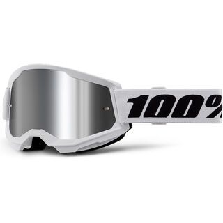 100% Strata 2 Goggle - Silver Mirror white