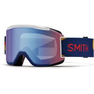 Smith Squad inkl. Wechselscheibe, navy/Lens: blue sensor mirror - Skibrille