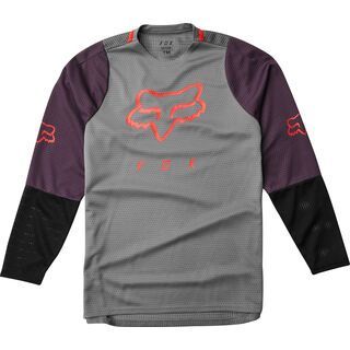 Fox Youth Defend LS Jersey, pewter - Radtrikot