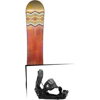 Set: Nitro Spell 2017 + Flow Minx Hybrid 2017, black - Snowboardset