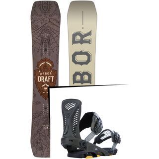 Set: Arbor Draft 2017 + Ride Capo 2015, matte olive - Snowboardset