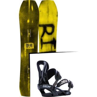 Set: Ride Warpig Small 2017 + Ride LX 2015, black - Snowboardset
