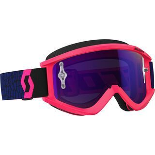 Scott Goggle Recoil Xi, blue/fluo pink/Lens: purple chrome - MX Brille