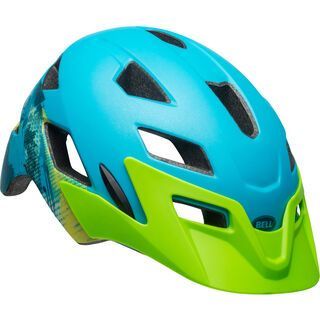 Bell Sidetrack Youth, blue/bright green - Fahrradhelm