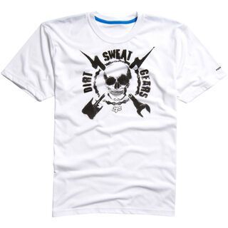 Fox Jolly Roger S/S Dirt Shirt, white - T-Shirt
