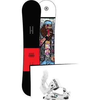 Set: Ride Crook Wide 2017 + Flow Nexus Hybrid 2016, white - Snowboardset