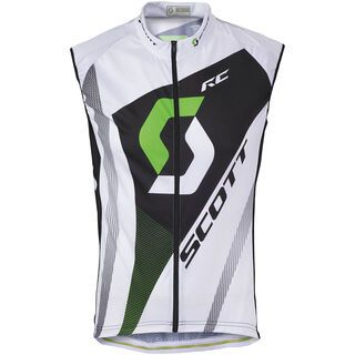 Scott RC Pro w/o sl Shirt, white/green - Radtrikot
