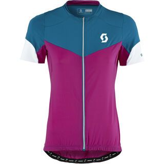 Scott Womens Endurance F-Zip s/sl Shirt, purple/blue - Radtrikot