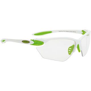 Alpina Twist Four S VL+, white-green/Lens: varioflex+ black - Sportbrille