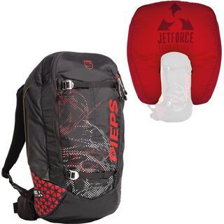 Pieps Jetforce Tour Rider 24, black/red - Lawinenrucksack