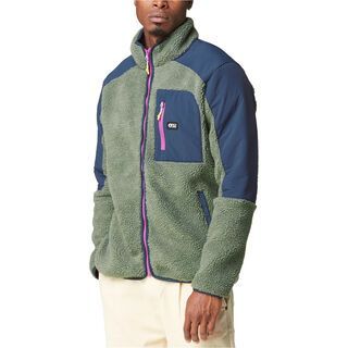 Picture Quilchena Zip Fleece green spray dark blue