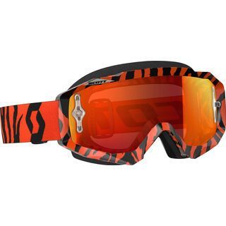 Scott Goggle Hustle MX, black/fluo orange/Lens: orange chrome - MX Brille
