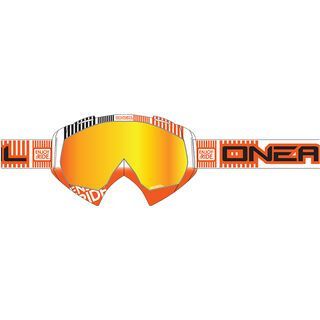 ONeal B-Flex ETR, white orange/lens: clear - MX Brille