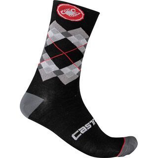 Castelli Rombo 18 Sock black/dark gray/red