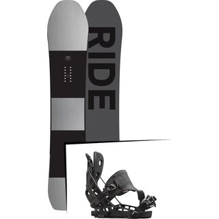 Set: Ride Timeless 2017 + Flow NX2 Hybrid 2016, black - Snowboardset
