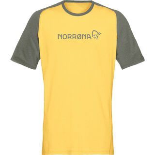 Norrona fjørå equaliser lightweight T-Shirt M's olive night/lemon chrome