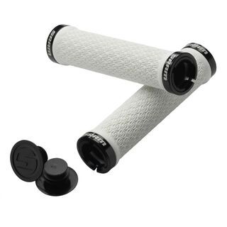 SRAM Locking Grips w/Double Clamps & End Plugs white