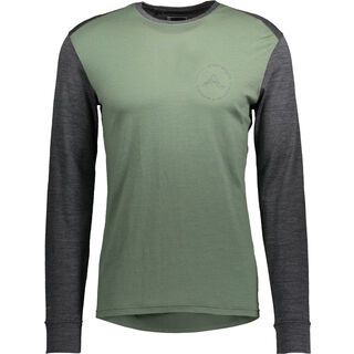 Scott Defined Merino L/SL Men's Shirt frost green/dark grey melange