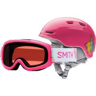 Smith Zoom Jr/Gambler 53-58 cm, pink popsicles/Lens: rc36 - Snowboardhelm