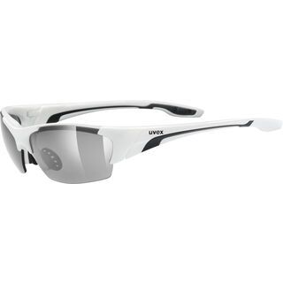 uvex blaze III inkl. WS, white black/Lens: litemirror silver - Sportbrille