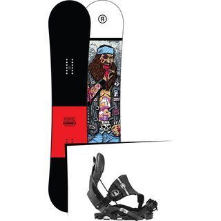 Set: Ride Crook Wide 2017 + Flow Nexus Hybrid 2017, black - Snowboardset