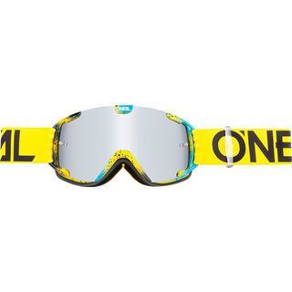 ONeal B-30 Youth Goggle Ink, hi-viz/Lens: silver mirror - MX Brille