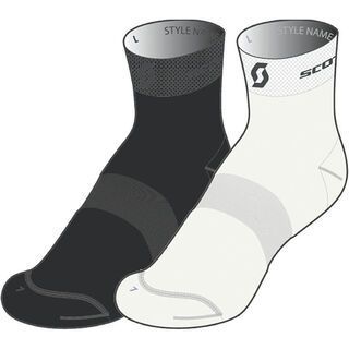 Scott Logo Light PAK-2 Socken, white/black - Radsocken