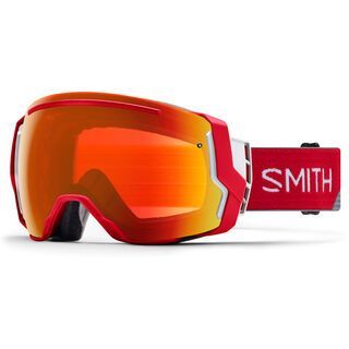 Smith I/O 7 inkl. Wechselscheibe, fire split/Lens: everyday red mirror chromapop - Skibrille