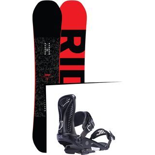 Set: Ride Machete 2017 + Ride Capo 2017, black - Snowboardset