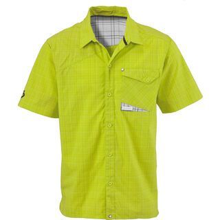Scott Shirt Highview s/sl, lime punch plaid - Radtrikot