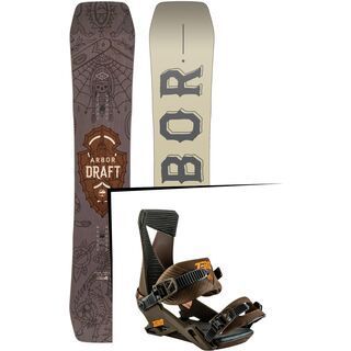 Set: Arbor Draft 2017 + Nitro Zero 2017, root beer - Snowboardset