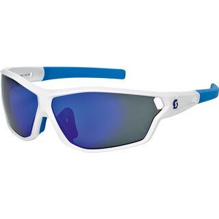 Scott Leap Full Frame, white matt/blue/blue chrome - Sportbrille