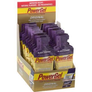 PowerBar PowerGel Original - Black Currant (mit Koffein) (Box) - Energie Gel