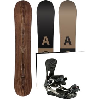 Set: Arbor Element Premium Mid Wide 2017 + Nitro Machine 2017, black - Snowboardset